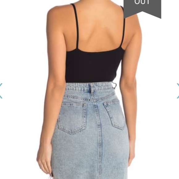 NWOT bp v neck ribbed thong body suit - Picture 2 of 10